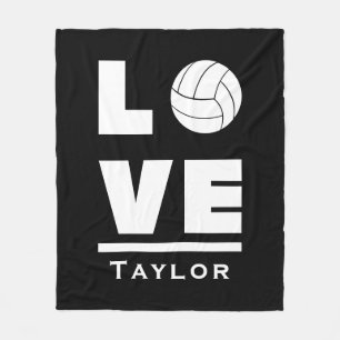 Couverture Polaire Amour et vie Fan de sport de volleyball Nom person