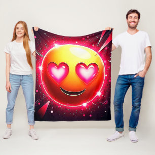Couverture Polaire Amour Étincelle Coeurs Emoji