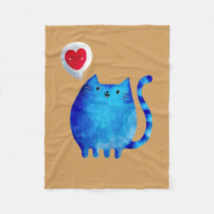 Couverture Polaire Amour mignon de chat