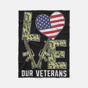 Couverture Polaire Amour Notre Jour Des Anciens Combattants Fier Drap