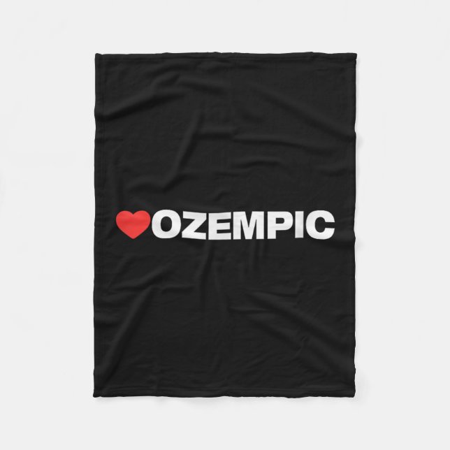 Couverture Polaire Amour Ozempic, Design De Coeur Aimé Par Toute Pers (Devant)