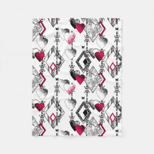 Couverture Polaire Amour, résille, patchwork