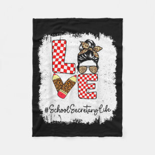 Couverture Polaire Amour Secrétaire de l'école Vie Messy Bun