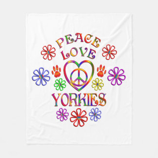 Couverture Polaire Amour Yorkies de paix