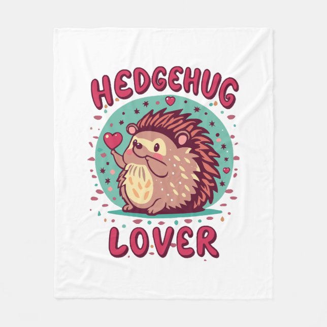 Couverture Polaire Amoureux de Hedgehug (Devant)
