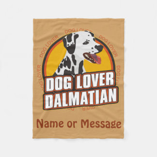 Couverture Polaire Amoureux des chiens Dalmatie Nom de la Personnalis