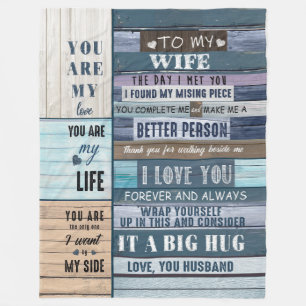 Couverture Polaire Amoureux des femmes À Ma Femme, Je T'Aime Le Mar