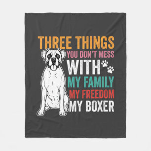 Couverture Polaire Amoureux du chien de la famille Boxer Freedom