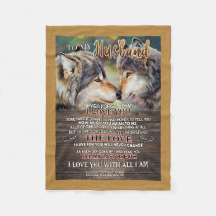 Couverture Polaire Amoureux du mari À Mon Mari, Je T'Aimais