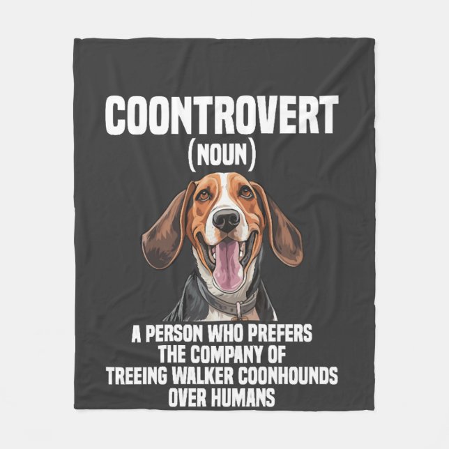 Couverture Polaire Amoureux du Treeing Walker Coonhound Chien Coontro (Devant)