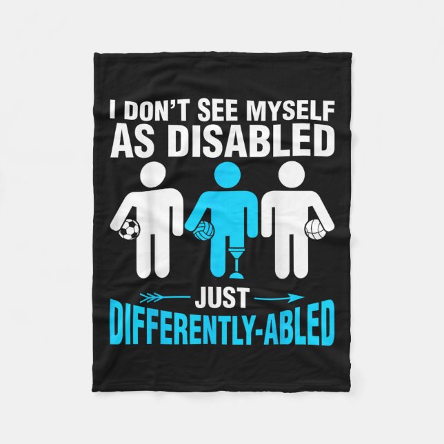 Couverture Polaire Amputation en fauteuil roulant Prosthétique Humour (Devant)