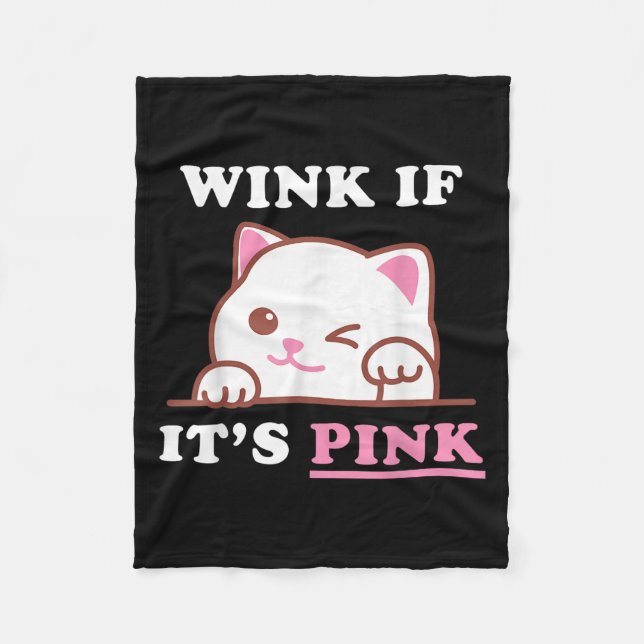 Couverture Polaire Amusant Adulte Humour Cute Chat Cool rose Shocker  (Devant)