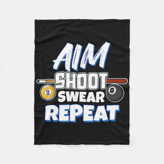 Couverture Polaire Amusant Aim Pool Joueur Billard cadeau (Devant)