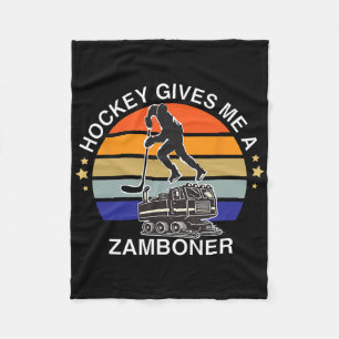 Couverture Polaire Amusant amateur de Zamboner de hockey garçons fill