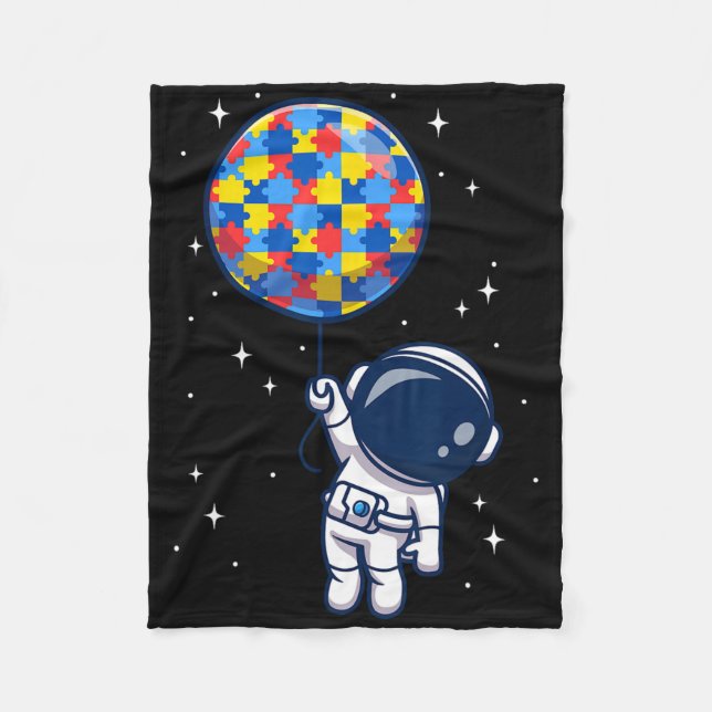 Couverture Polaire Amusant astronaute Bylloon Sensibilisation sur l'a (Devant)