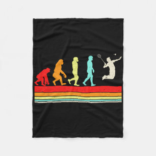 Couverture Polaire Amusant Badminton Evolution Retro Design Vintage P