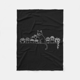 Couverture Polaire Amusant Chat Eau Plantes Adulte Planter Jardin Ho