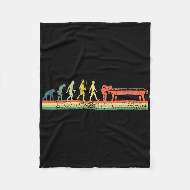 Couverture Polaire Amusant Human Billiards Evolution 8 Ll Pool Player (Devant)