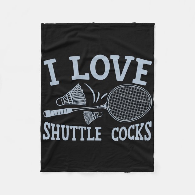 Couverture Polaire Amusant Joueur Badminton Match Jeu Joke (Devant)