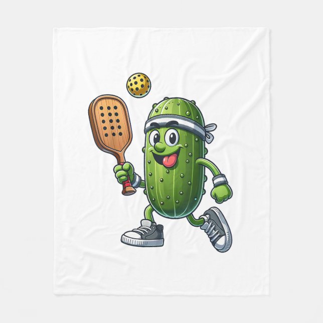 Couverture Polaire Amusant joueur de pickleball Louveur de paddleball (Devant)