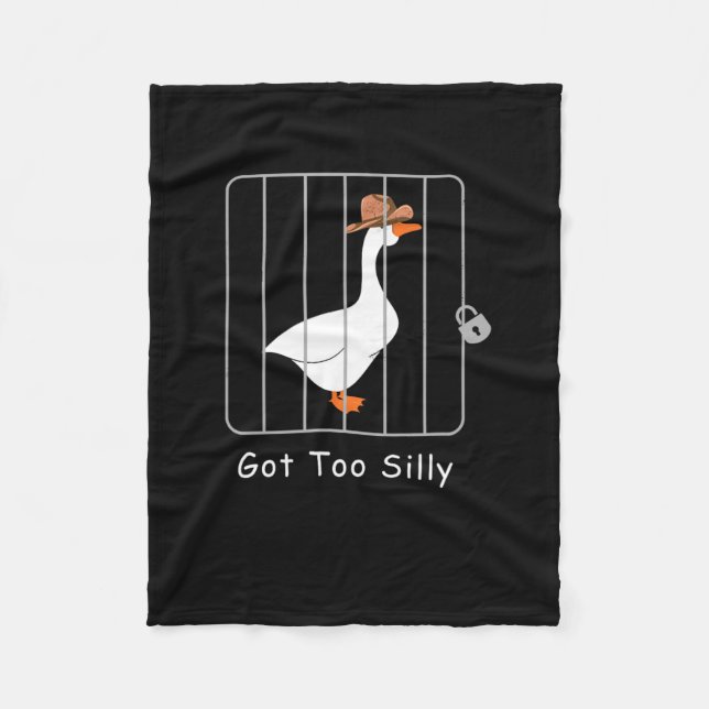 Couverture Polaire Amusant Silly Goose Lover Mugshot Mème - Ai Trop S (Devant)