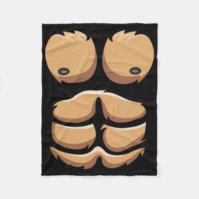 Couverture Polaire Amusant Singe Gorille Costume poitrine Halloween (Devant)