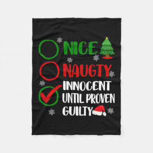 Couverture Polaire Amusant Sympa Mauvais Innocent Noël Xmas Adultes M