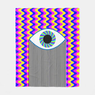 Couverture Polaire Amusant tout voir art numérique oeil avec multicol