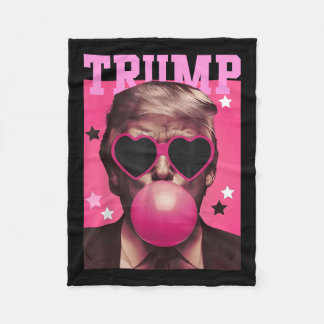 Couverture Polaire Amusant Trump bulle gomme rose Sungl Coeur