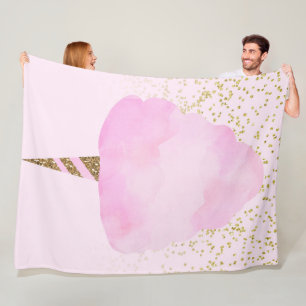 Couverture Polaire Amusement lunatique rose de parties scintillantes