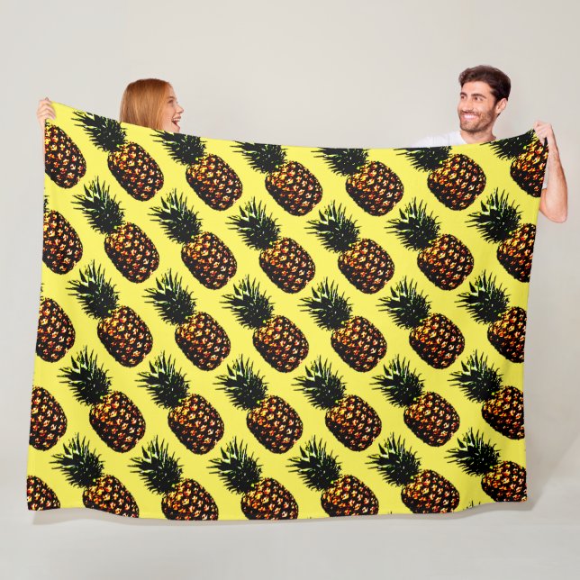 Couverture Polaire Ananas (En situation)