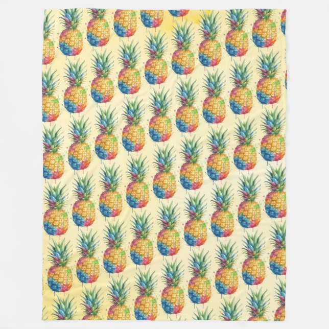 Couverture Polaire Ananas (Devant)