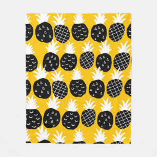 Couverture Polaire Ananas noir