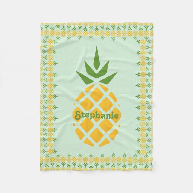 Couverture Polaire Ananas personnalisé (Devant)