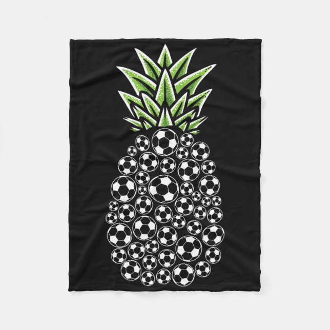 Couverture Polaire Ananas Plages Aloha Hawaii Soccer (Devant)