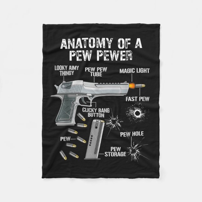 Couverture Polaire Anatomie Amusante D'Une Pewing-Pew - Ammo Gun - Am (Devant)