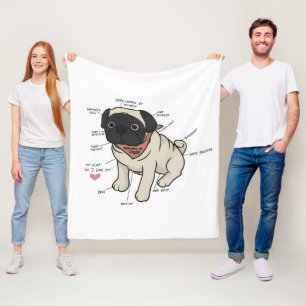 Couverture Polaire Anatomie Du Chien Carlin Graphique
