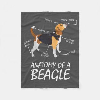 Couverture Polaire Anatomie D'Un Amoureux des chiens Beagle