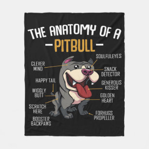 Couverture Polaire Anatomie D'Un Pitbull Cute
