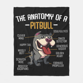 Couverture Polaire Anatomie D'Un Pitbull Cute