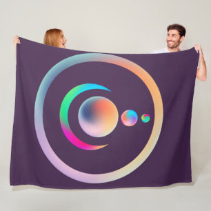 Couverture Polaire Ancien Alien Arc-en-ciel Cercles de culture