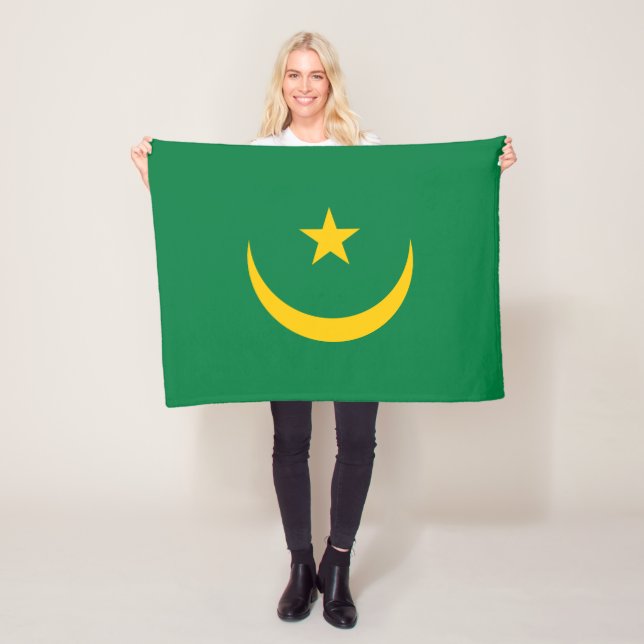 Couverture Polaire Ancien drapeau de Mauritanie (En situation)
