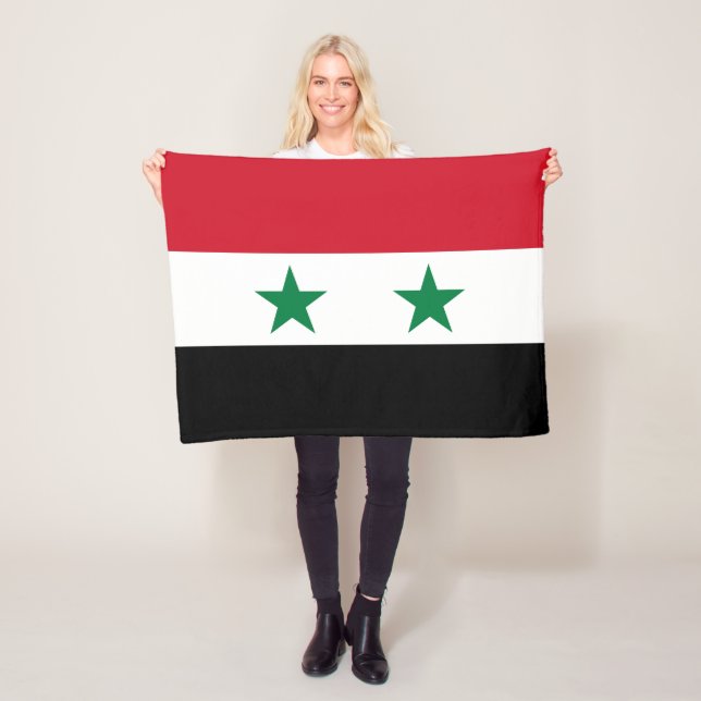 Couverture Polaire Ancien drapeau de Syrie (En situation)