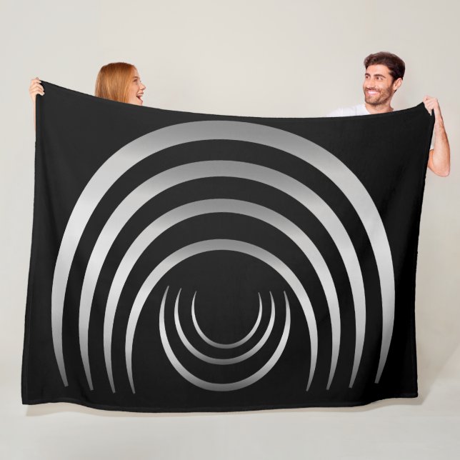 Couverture Polaire Anciens Aliens Argent Crop Circle (En situation)