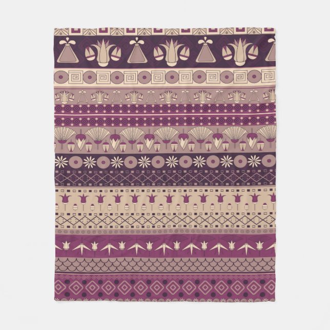 Couverture Polaire Ancient Egyptian ornament Tribal seamless pattern. (Devant)