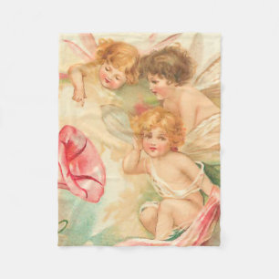 Couverture Polaire Ange de Saint-Valentin Vintage 1