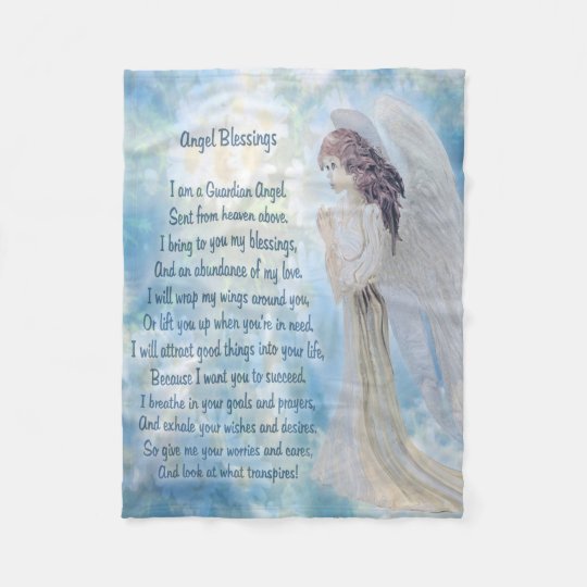 Couverture Polaire Ange Du Guardian Avec Poeme Zazzle Fr