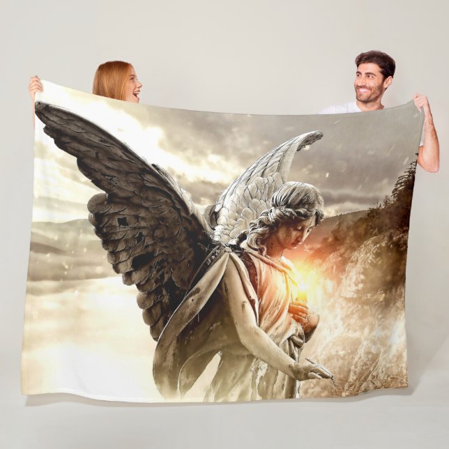 COUVERTURE POLAIRE ANGE FONCÉ (En situation)