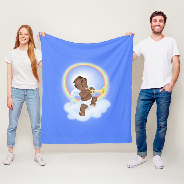 Couverture Polaire Ange Jouer Trumpet (En situation)