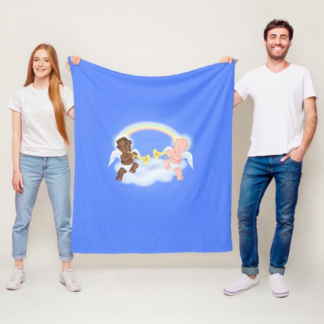 Couverture Polaire Ange Jouer Trumpet (En situation)